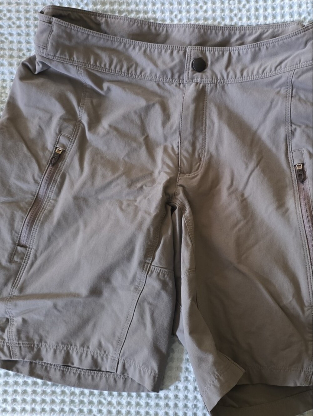 Eastern Mountain Sports Taupe Hybrid Shorts with Zip Pockets
